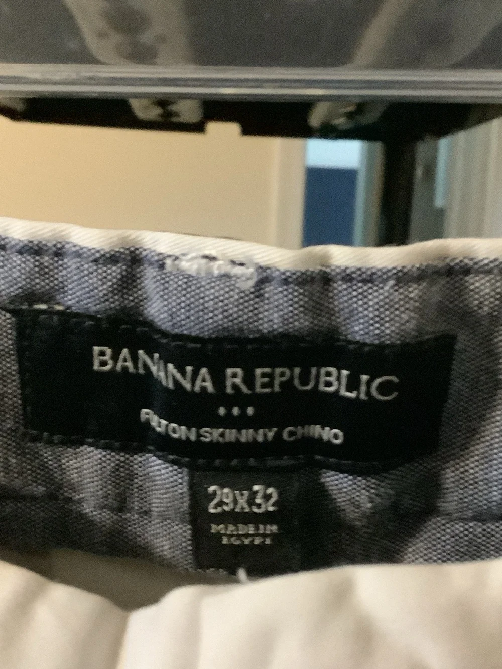 Banana Republic White Fulton Skinny Chino, 29/32